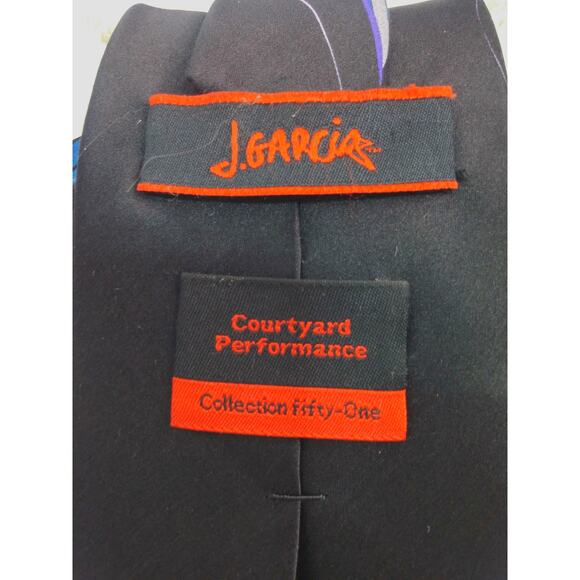 Vintage Silk Tie Pendant Artisan Made Upcycled J Garcia Faux Pearl Necklace NEW - Picture 9 of 12